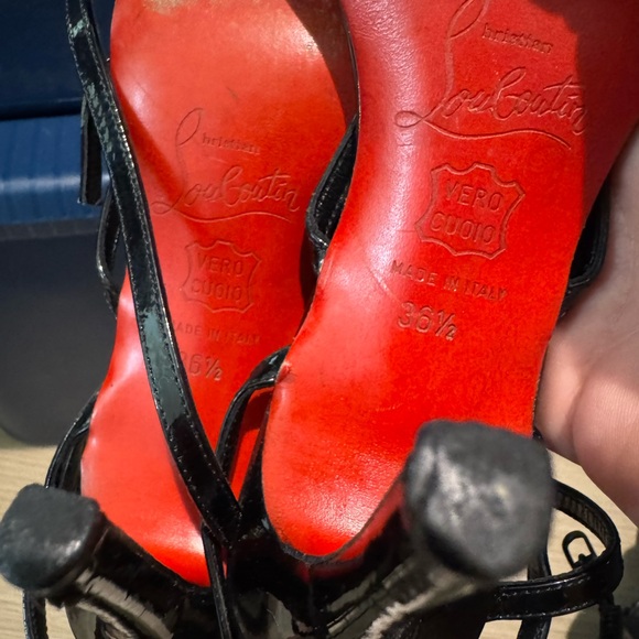 Christian Louboutin Black Patent Leather Heels - Picture 7 of 10